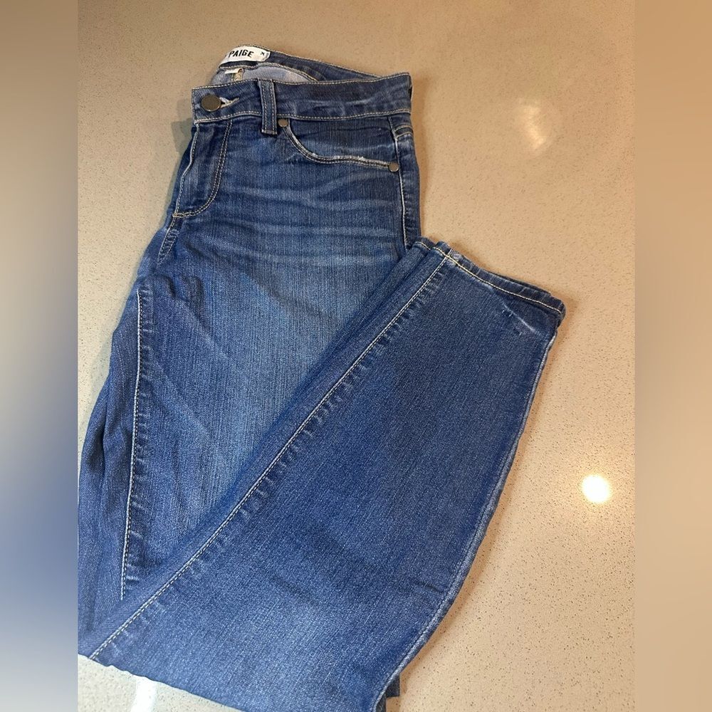Paige Verdugo Crop Zach Distressed Jeans- size 28